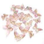 Naklejki Połyskujące Pet Motyle 20szt. Crystal Pink /DpCraft