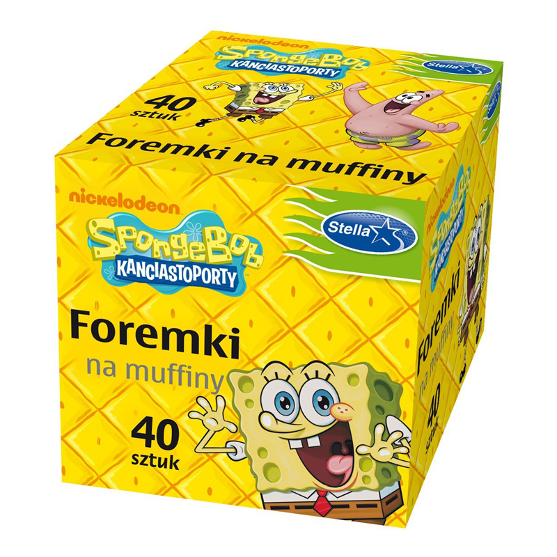 Foremki Na Muffiny A'40 box Spongebob Kanciastoporty /Stella