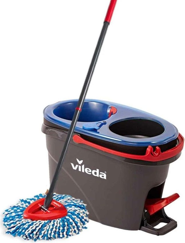 Vileda H2PRO Turbo mop obrotowy wiadro czerwony 15L