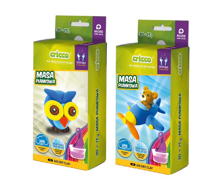 Masa Piankowa  Cricco  Zestaw Medium 30+15G. Mix Wzorów