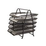 Zestaw na Biurko 5 Szuflad Metalowy Office Set Czarny / Q-Connect