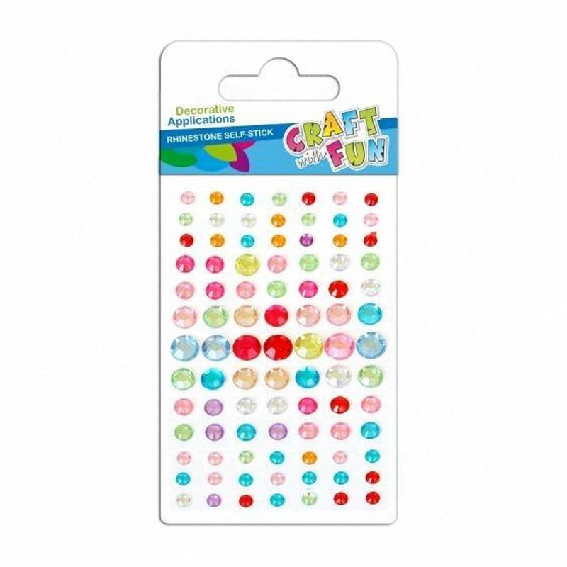 Kryształki Samoprzylepne Mix Okrągłe / Craft With Fun 382480