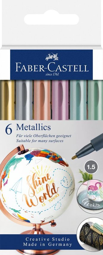 Pisaki Metaliczne Metallics Display (120X Pojedyncze Kolory, 10Xopakowanie 6 Sztuk, 5Xopakowanie 12 Szt.) Faber-Castell