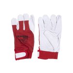 Rękawice Robocze Donau Safety Skóra Kozia Po Stronie Dłoni Rzep Rozm. 10/XL Biało-Czerwone /DONAU SAFETY