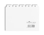 Przekładki do Kartotek A-Z 5/5 PCW 0,3mm Indeksy 25mm Poziome A6 25szt. Białe /Durable 366002