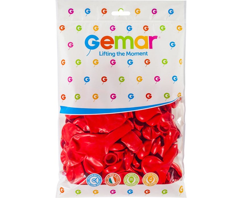 Balony pastelowe SERCE bez nadruku, czerwone 50 szt. /GoDan