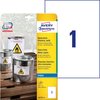 Etykiety Samoprzylepne Heavy Duty Avery 210x297 1/A4 A'10 Białe No.J4775-10
