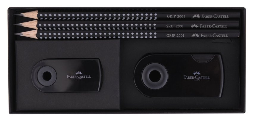 B2B Zestaw Wokół Ołówka Black (3 Ołówki+Gumka Sleeve Mini+Temperówka Sleeve) Faber-Castell