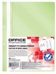 Skoroszyt Office Products PP A4 2 Otwory 100/170 mikr. Wpinany Jasnozielony