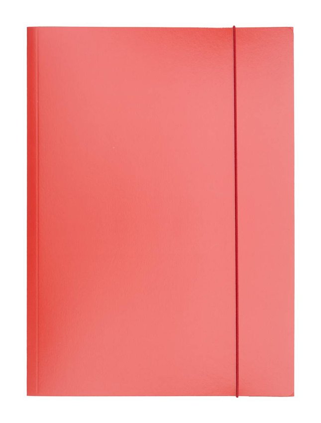 Teczka z gumką OFFICE PRODUCTS karton/lakier A4 320gsm 3-skrz., mix kolorów