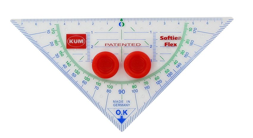 Ekierka Z Kątomierzem 16Cm Softie Flex Z Systemem Stop&Go W Woreczku, Opakowanie Kartonowe Kum