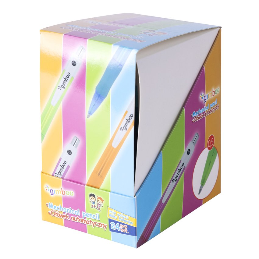 Ołówek automatyczny GIMBOO 05mm mix kolorów