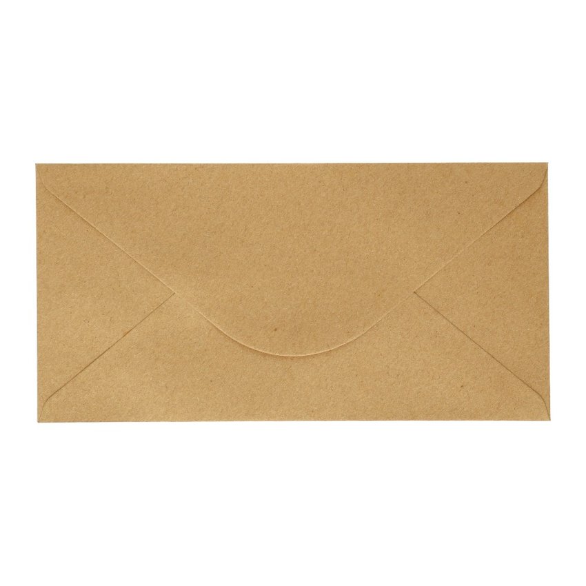 Koperta Ozdobna Kraft Ciemnobeżowy DL 120g 110x220mm 10szt. /Argo 280122