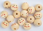 Koraliki Drewniane Kulki 20mm 16szt. Buźki / DpCraft