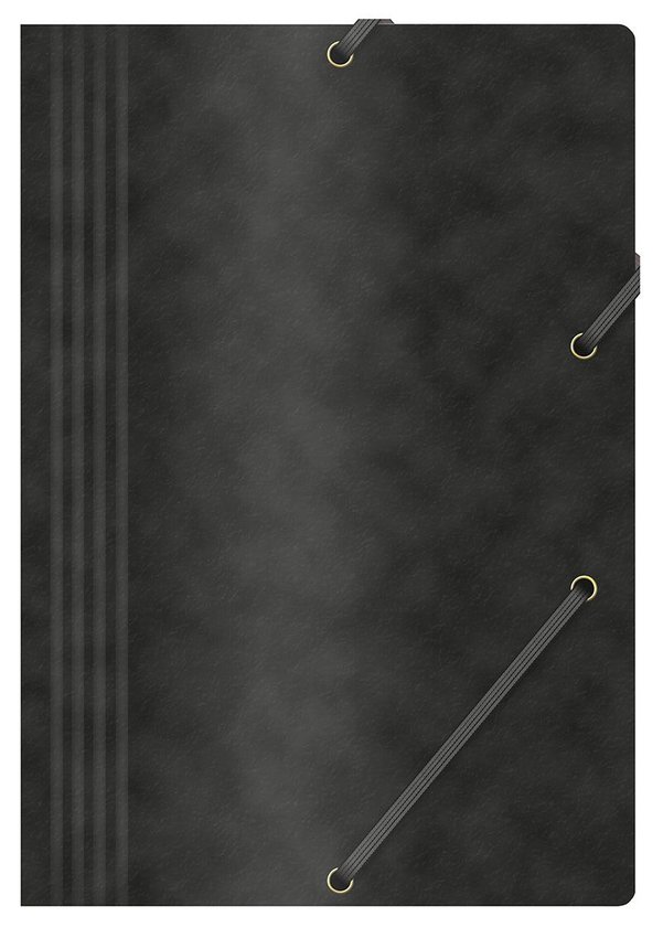 Teczka Z Gumką Office Products Preszpan A4 390Gsm 3-Skrz. Czarna