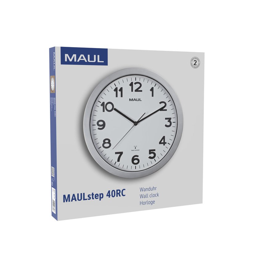 Zegar Ścienny Maulstep 40Rc Srebrny