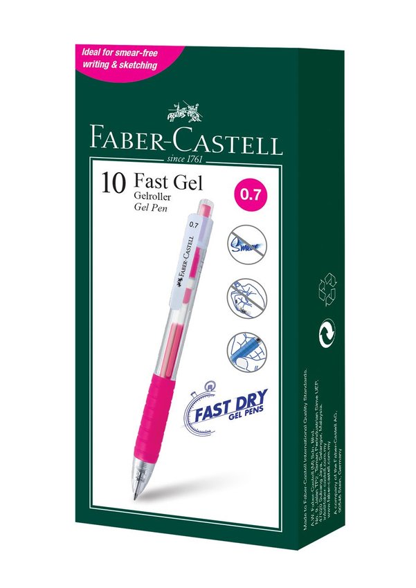 Długopis Automatyczny Żelowy Fast Gel   0,7 Mm Różowy Faber-Castell