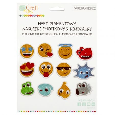 Naklejki Emotikony & Dinozaury [KSZK-021] Haft Diamentowy / DpCraft