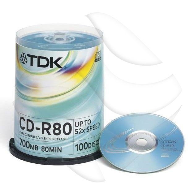 Cd-R Tdk 700Mb/80Min 52X Cake A'100 Do Nadruku