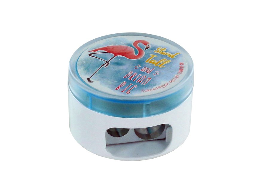 Temperówka Kum Podwójna Z Pojem.Metalowa Flamingo