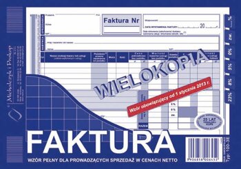 Faktura Netto A5 Wielok. Poziom 100-3E /MiP