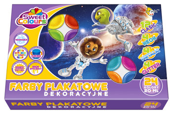 Farby Plakatowe 24 kol. 20ml Dekoracyjne Sweet Colours / Otocki