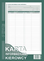 Karta Informacyjna Kierowcy A4 Offset 824-1 /MiP