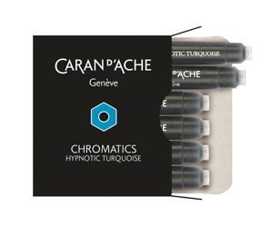 Naboje Caran D'Ache Chromatics Hypnotic Turquoise 6Szt. Turkusowe