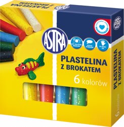 Plastelina  6 kol. z Brokatem [303109001] /Astra