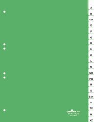 Przekładki do Segregatorów A-Z (20) Strona Tytułowa Zgrzane PP A4 Zielone /Durable 620005