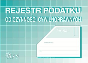 Rejestr Podatku od Czynn. Cywilnoprawnych A5 Offset K19 /MiP