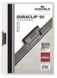 Skoroszyt z Klipem A5 PVC Duraclip 60 Kartek 5szt. Biały /Durable 223802