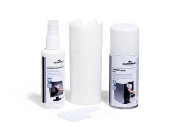 Zestaw Pc Cleaning Kit SuperClean Pianka 150ml + Płyn Do Czyszczenia 125ml + 10 Czyścików do Klawiatury i Ściereczek /Durable 583400