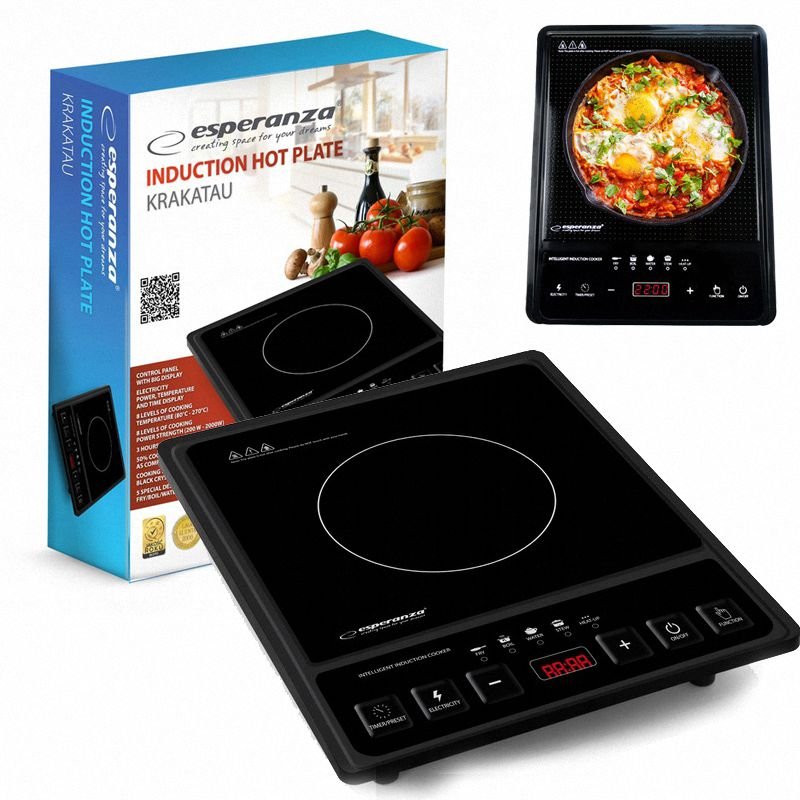 Kuchenka Indukcyjna 2000W Jednopalnikowa Krakatau Esperanza ABIBO