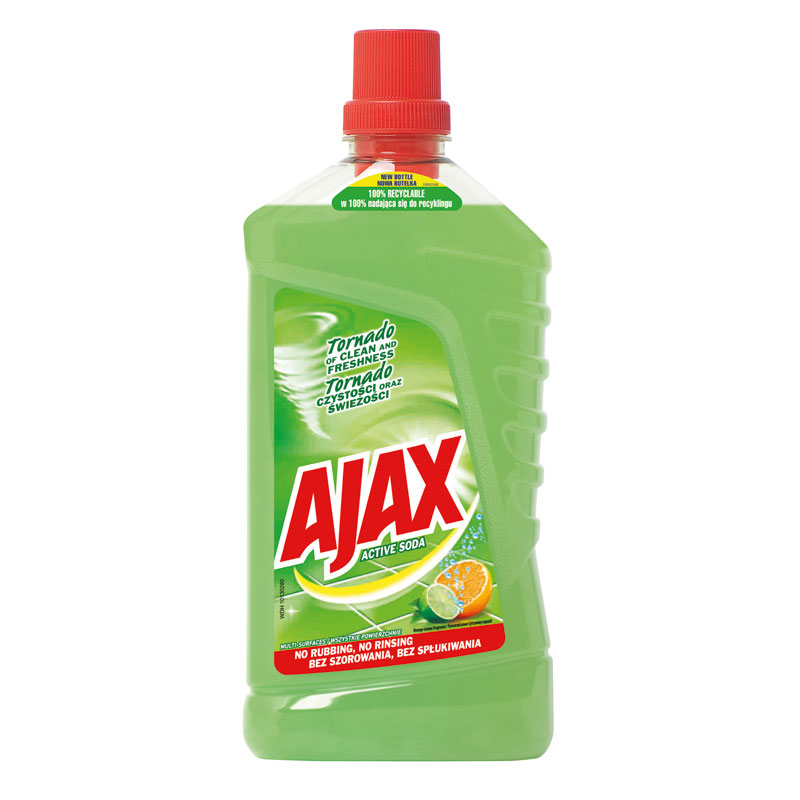 Ajax Płyn Uniwersalny 1L Active Soda Pomarańcza-Cytryna