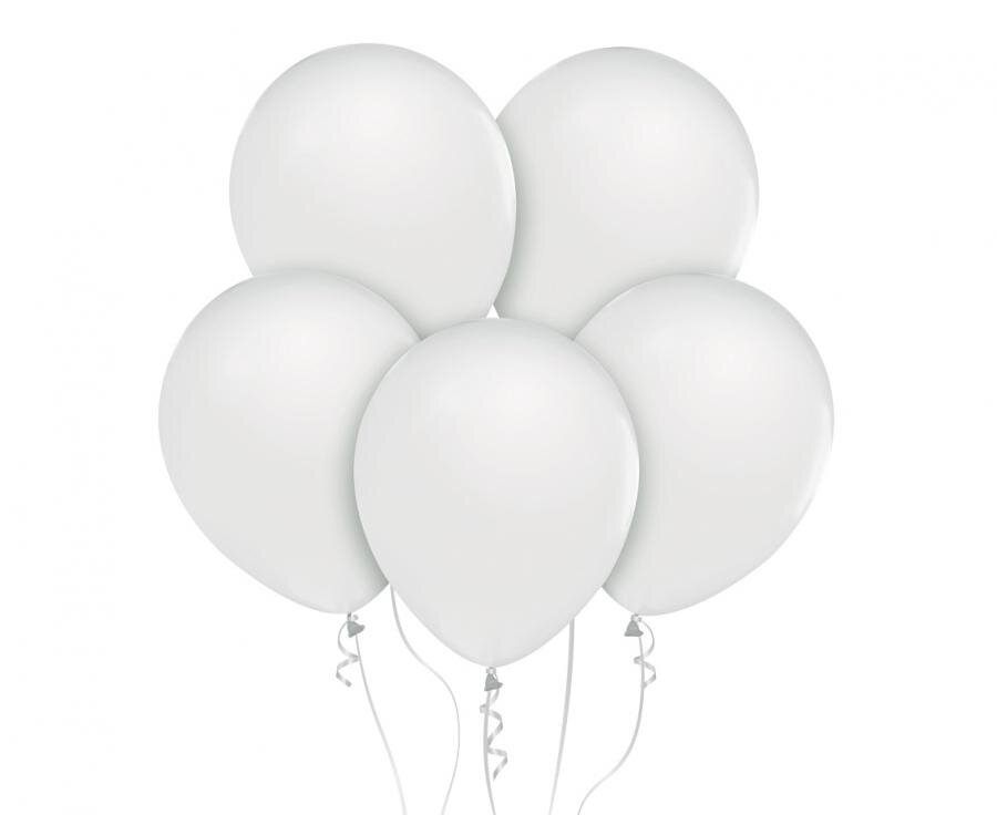 Balony Beauty&Charm, metaliki białe 12"/ 10 szt. /GoDan