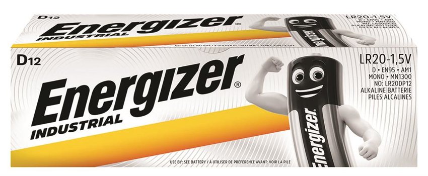 Bateria ENERGIZER Industrial, D, LR20, 1,5V, 12szt.