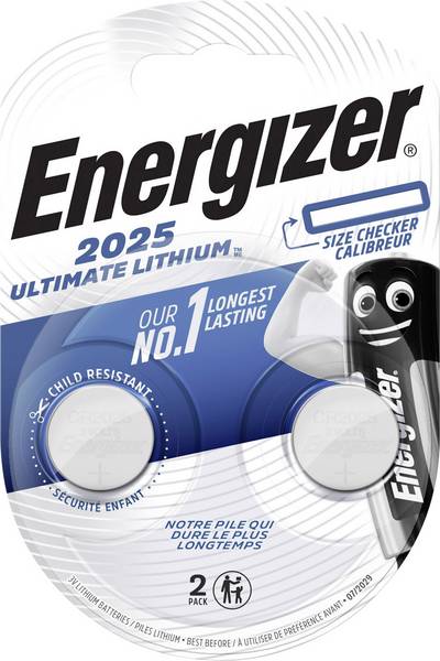 Bateria specjalistyczna ENERGIZER Ultimate Lithium Coins, CR2025, 3V, 2szt.
