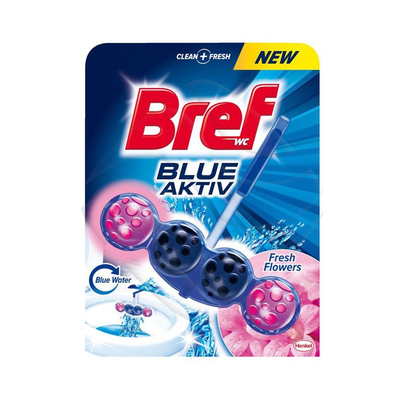 Bref WC Blue Aktiv Koszyk 4Kulki Fresh Flowers