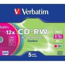Cd-Rw Verbatim 8X Slim Colour