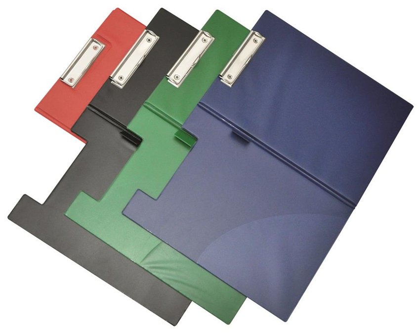 Clipboard A4 PVC Zamykany Czarny /Q-Connect