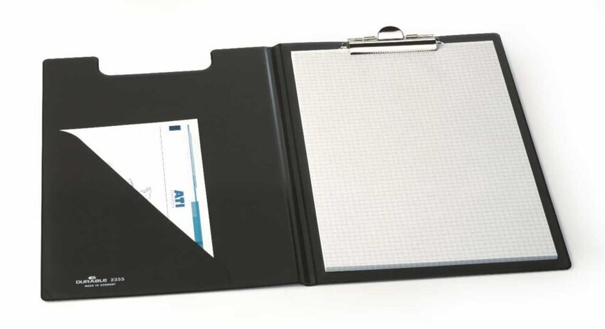 Clipboard z Okładką A4 PVC De Luxe Czarny /Durable 235501