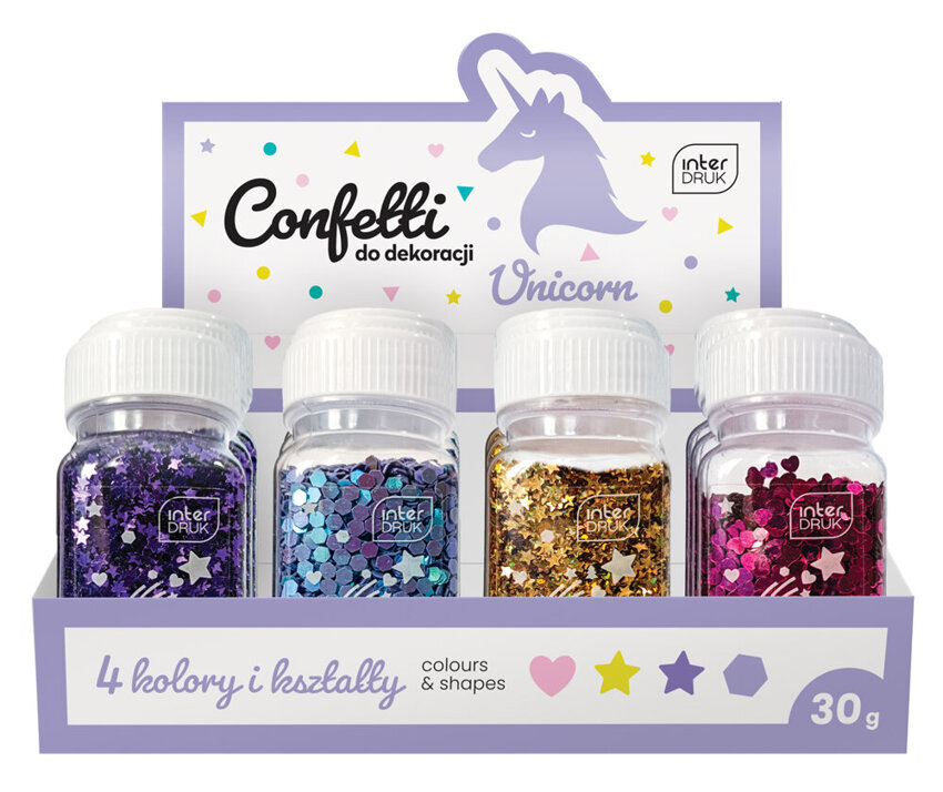 Confetti Do Dekoracji 30g Unicorn /Interdruk