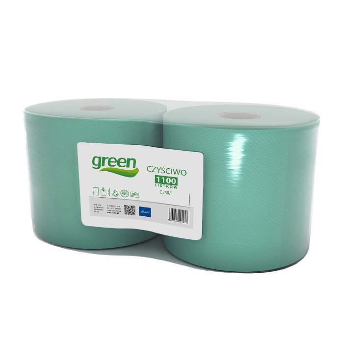 Czyściwo Green C250/1 (Makulatura) 1-warstwowe [9041] Zielone (1szt.)