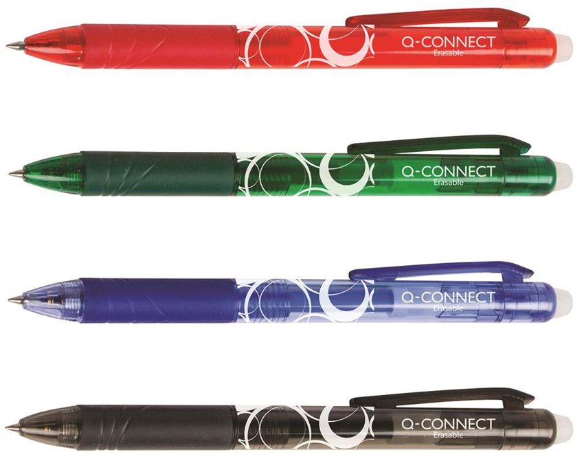 Długopis Automatyczny Q-Connect  10mm Wymazywalny Czerwony