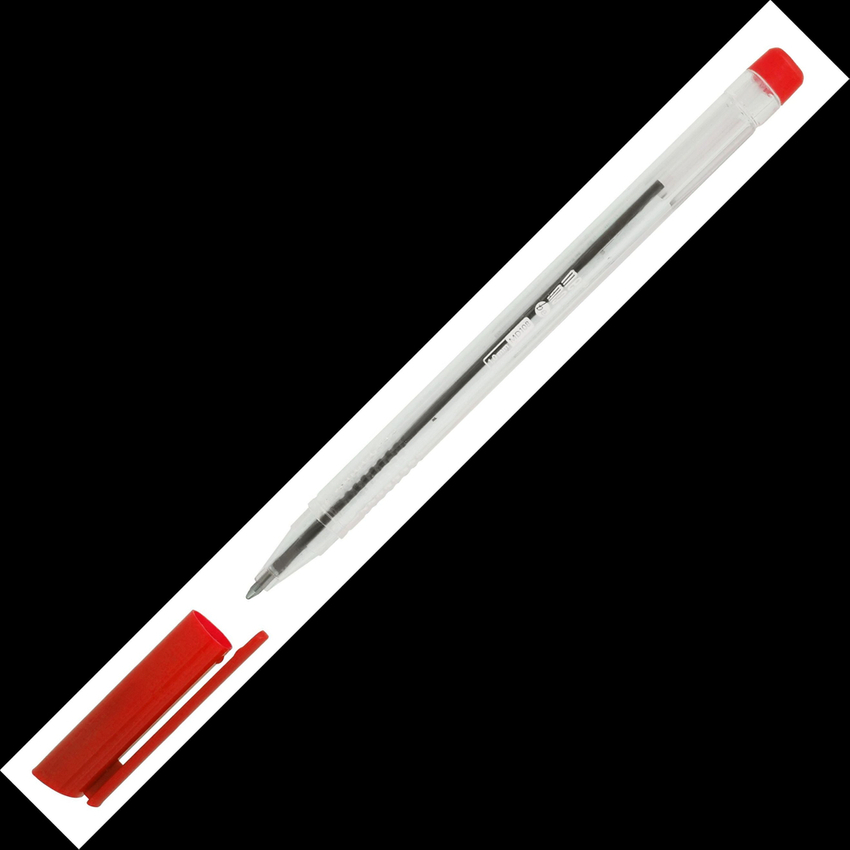 Długopis Biurowy Przezroczysty 1 Mm Memobe Czerwony
