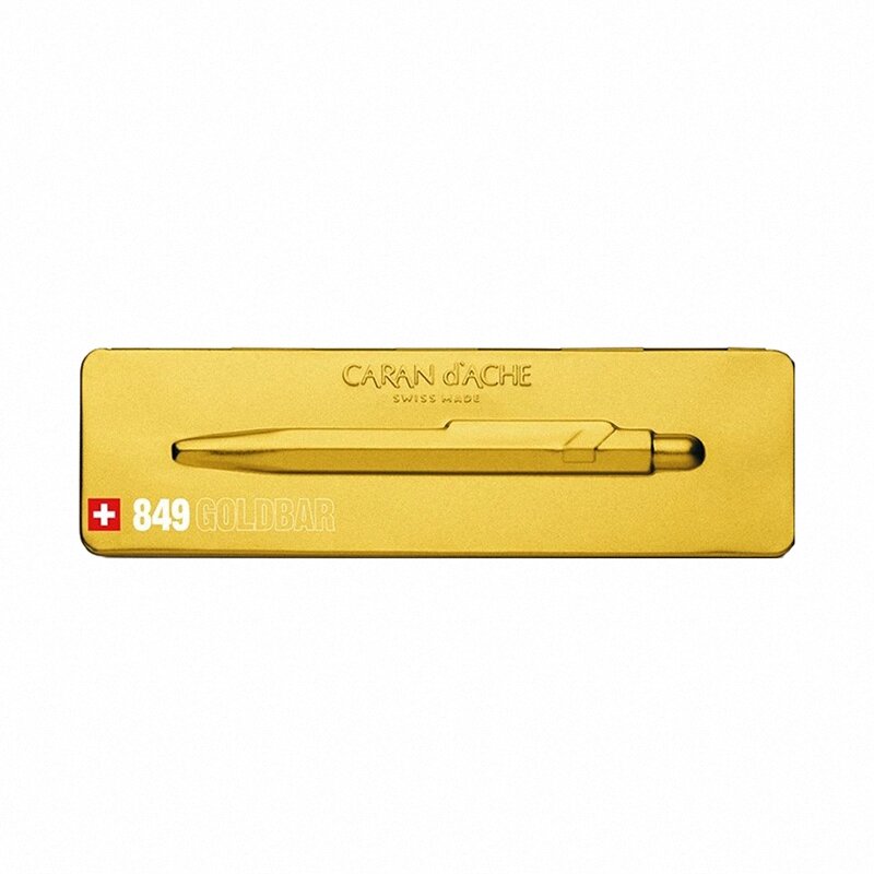 Długopis Caran D'Ache 849 Goldbar M W Pudełku Złoty