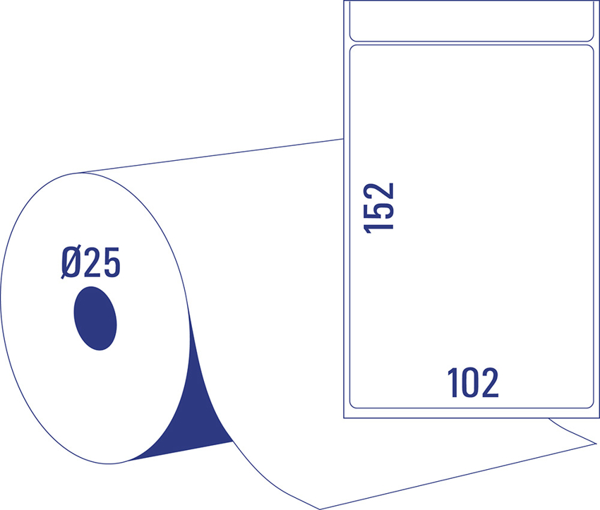 Etykiety Wysyłkowe Do Termodruku 102x152 mm 2 Rolki/950 szt. Białe Avery TD8050-25
