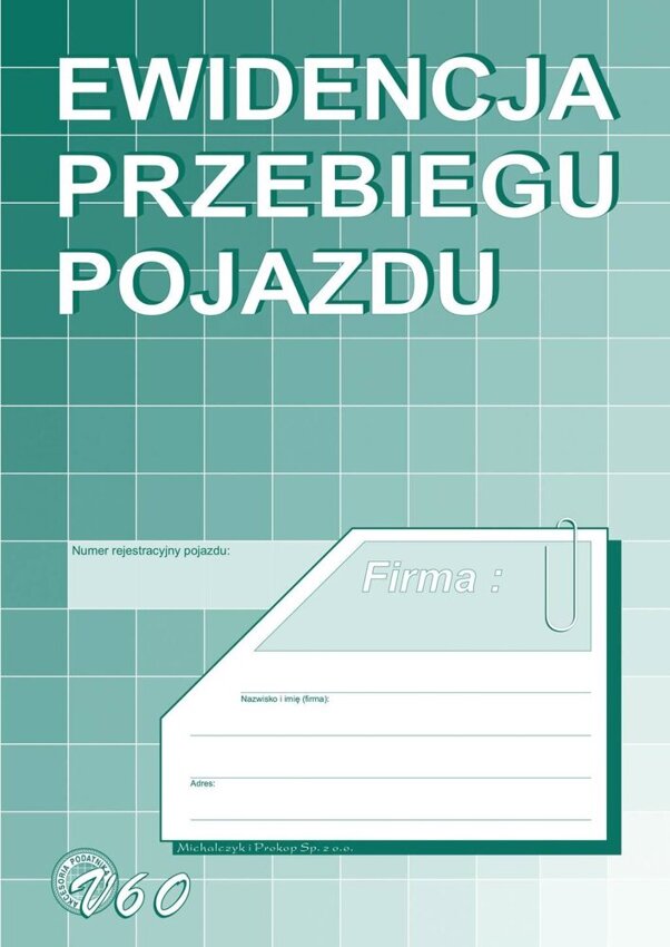 Ewidencja Przebiegu Pojazdu A5 Offset V60 Nowość /MiP