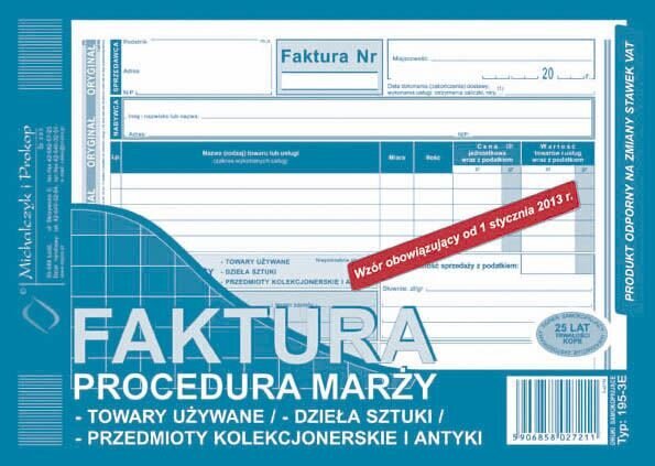 Faktura A5 Marża Oryg.+1k Poziom 195-3E /MiP